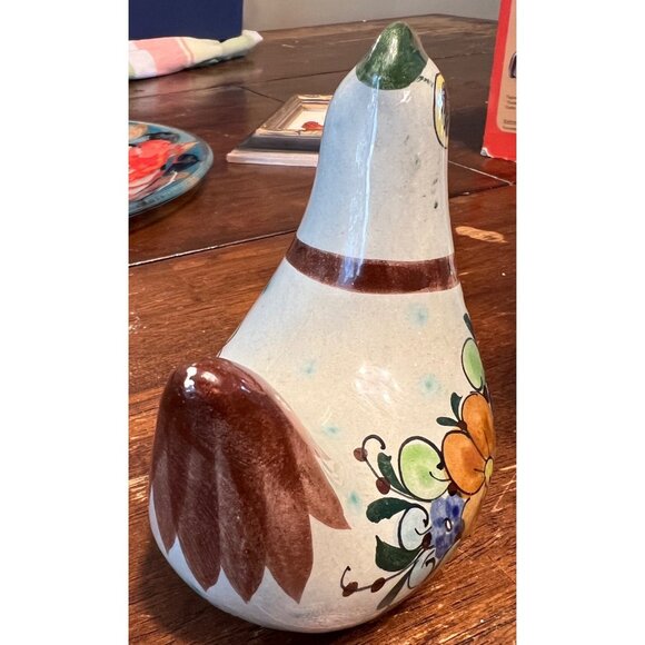 Hand-Painted Mexican Ceramic Bird Figurines Set Of 2 Vintage Floral Folk Art Déc - Picture 4 of 11